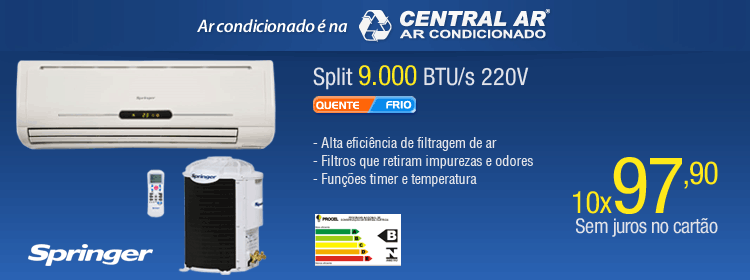CentralAr - Split Springer 9000 Quente/Frio