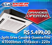 WebContinental - Split Cassete 41000 Quente / Frio - Gree